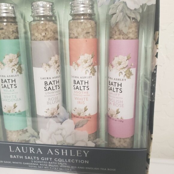 Laura Ashley Bath Salts Gift Collection Five Bottles of Salts Variety - Picture 2 of 11